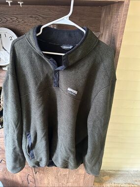 Men's Olive Eddie Bauer Green Fleece Pullover